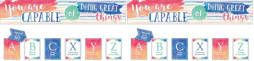 Watercolor You are Capable of Doing Great Things Bulletin Board (Pack of 2)