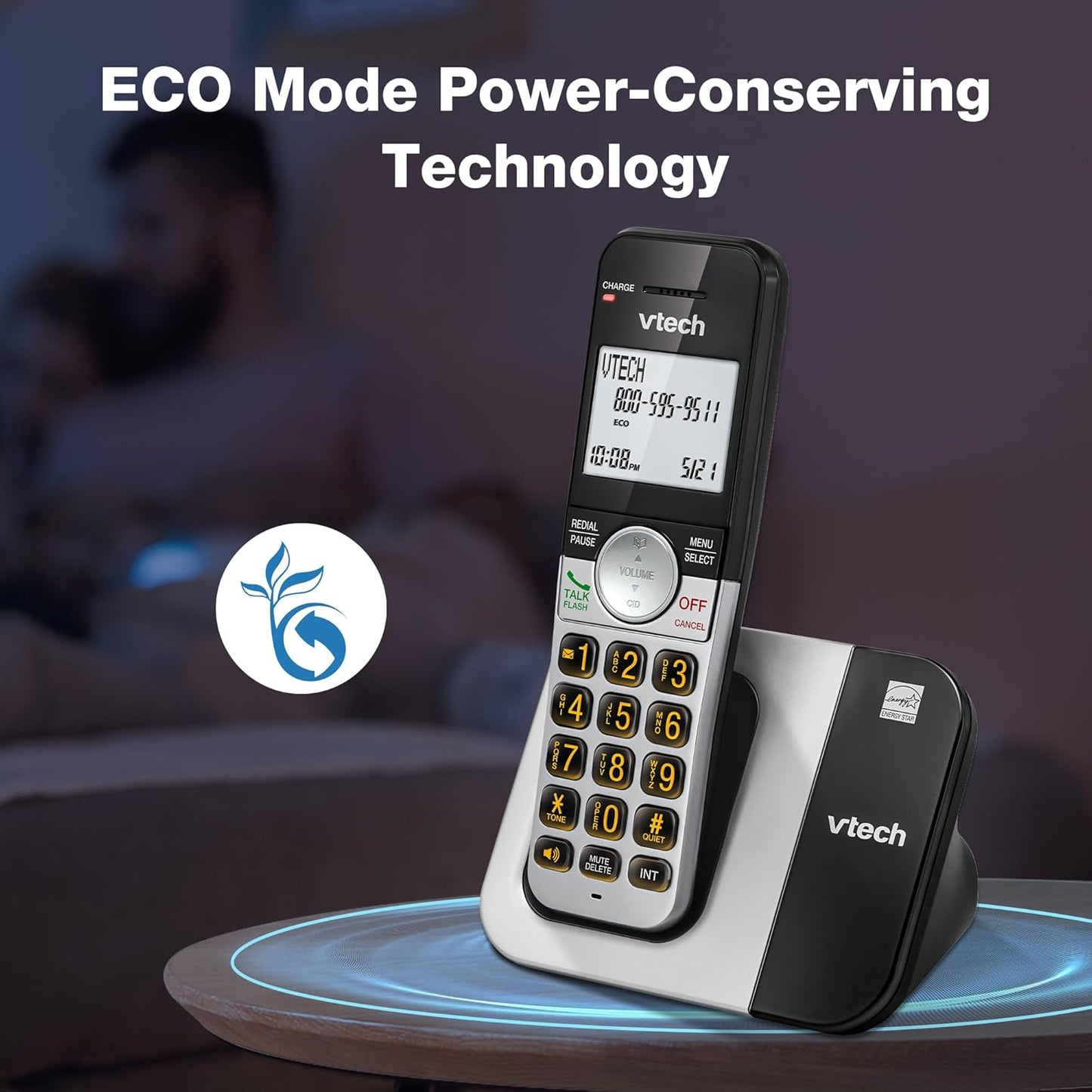 VTech Cordless Phone - 2-Handset System with Large Display & Big Buttons | DECT 6.0, Caller ID, Full Duplex Speakerphone