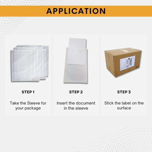 500 Pack 6.5"x10" UPS Shipping Label Sleeves – Clear Self-Adhesive Packing Slip Pouches, Waterproof Packing List Envelopes – Ideal for Shipping Documents, Mailing Labels, Invoices & Packing Slips