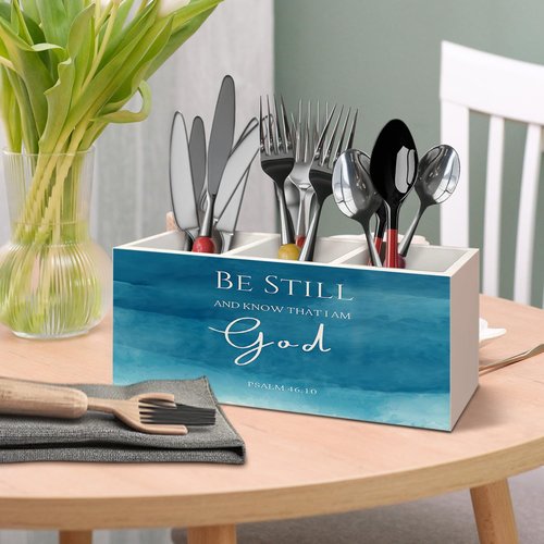 Be Still and Know That I Am God Pen Holder for Home Office Desk, Christian Gift for Women, Christian Bible Verse PSALM 46:10 Makeup Brush Toothbrush Holder Organizer for Bathroom Desk Accessories