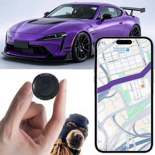 GPS Tracker for Vehicles,Cars,Kids,Pets,and Motorcycles | Real-Time Location Tracking | No Monthly Fee No Subscription | Mini Hidden GPS Tracker Device for Car,Dog,Elderly,and Personal Use