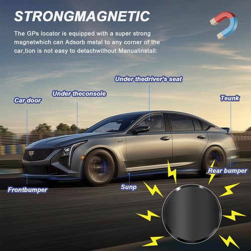 2025 Mini GPS Tracker for Vehicles - Magnetic Real-Time GPS Tracker, Tracking Devices for Cars Hidden, Global Coverage Location Tracker for Kids, Dogs,Trucks/Person, No Subscription Required
