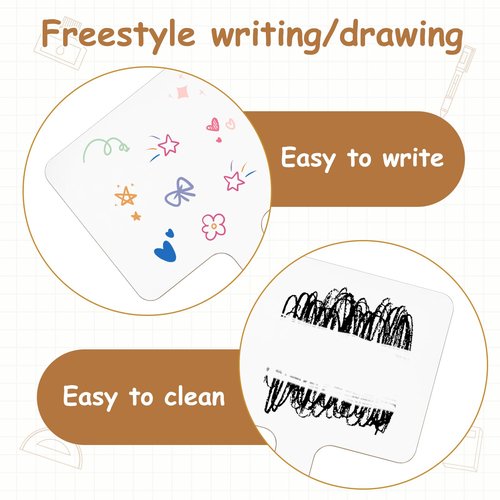 JJUNW 12 PCS 8 x 10.1 Inch Dry Erase Paddle, Handheld Wooden White Board Double Sided Dry Erase Signs Auction Paddles for Students Classroom Office Meeting Voting Answers Shower Games Party