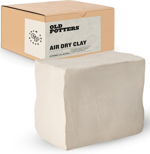 Old Potters Premium Air Dry Clay - All-Natural White Modeling Clay for Beginners & Advanced Sculptors | 10 lbs