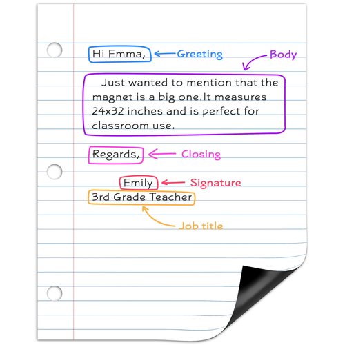 SCRIBBLEDO 24” x 30” Giant Magnetic Notebook Paper For Classroom Elementary Classroom Must Haves for Teachers Elementary Dry Erase Magnetic Lined Paper for Whiteboard Notes Lists and Handwriting