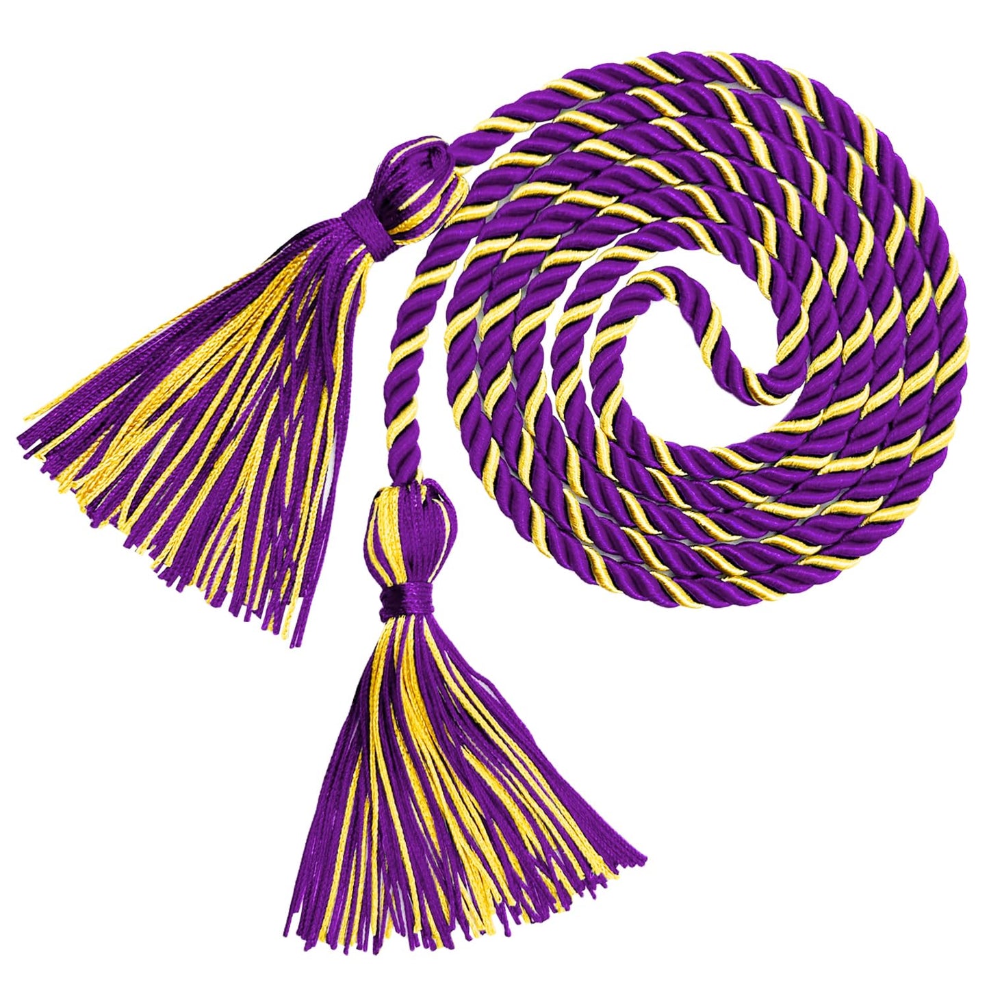 Graduation Honor Cords Purple and Gold Graduation Cords with Tassels, 67" Long for Graduation Students