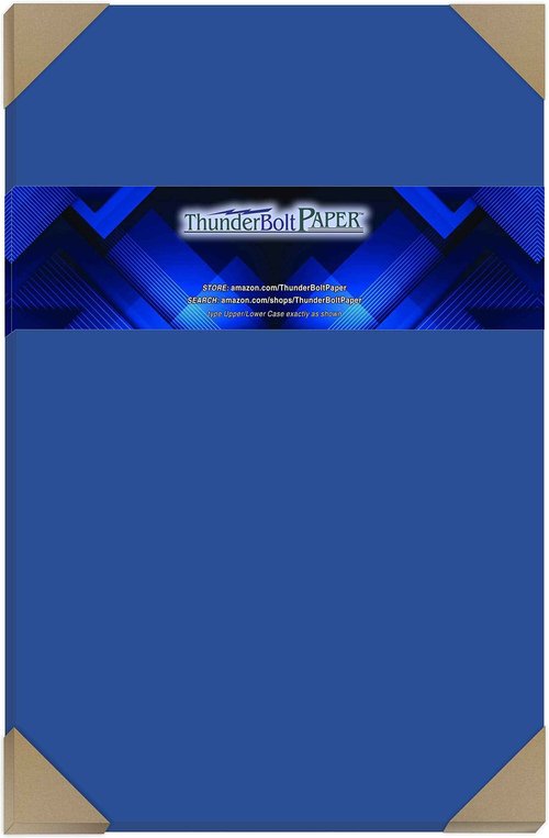 50 Royal Blue Color 65# Cover/Card Paper Sheets 12 X 18 Inches Large Size | Poster Size - 65 lb/pound Light Weight Cardstock - Quality Smooth Paper Surface