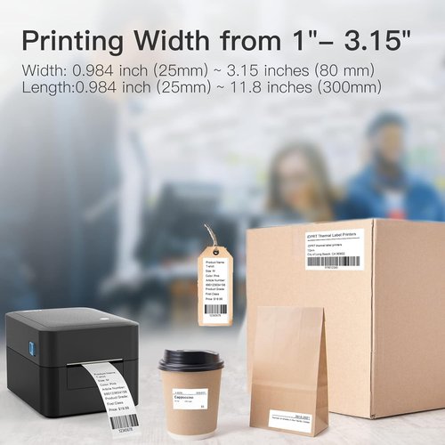 iDPRT Bluetooth Label Printer SP320 - Ultra Fast Thermal Label Printer with APP, Wireless Label Maker for 1"-3.15" Width Barcode, Address, Mailing, Filling Support Windows, Mac, iOS& Android (Renewed)