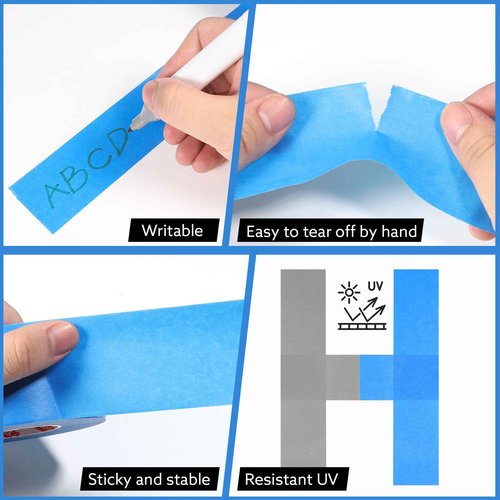 Fyguard 10 Rolls Painters Tape Blue Painters Tape 2 Inch Wide, General Purpose Masking Tape Bulk, 1.89 in x 55 Yd Blue Tape for Wall Painting Home Improvement DIY Crafts, Total 550 Yards