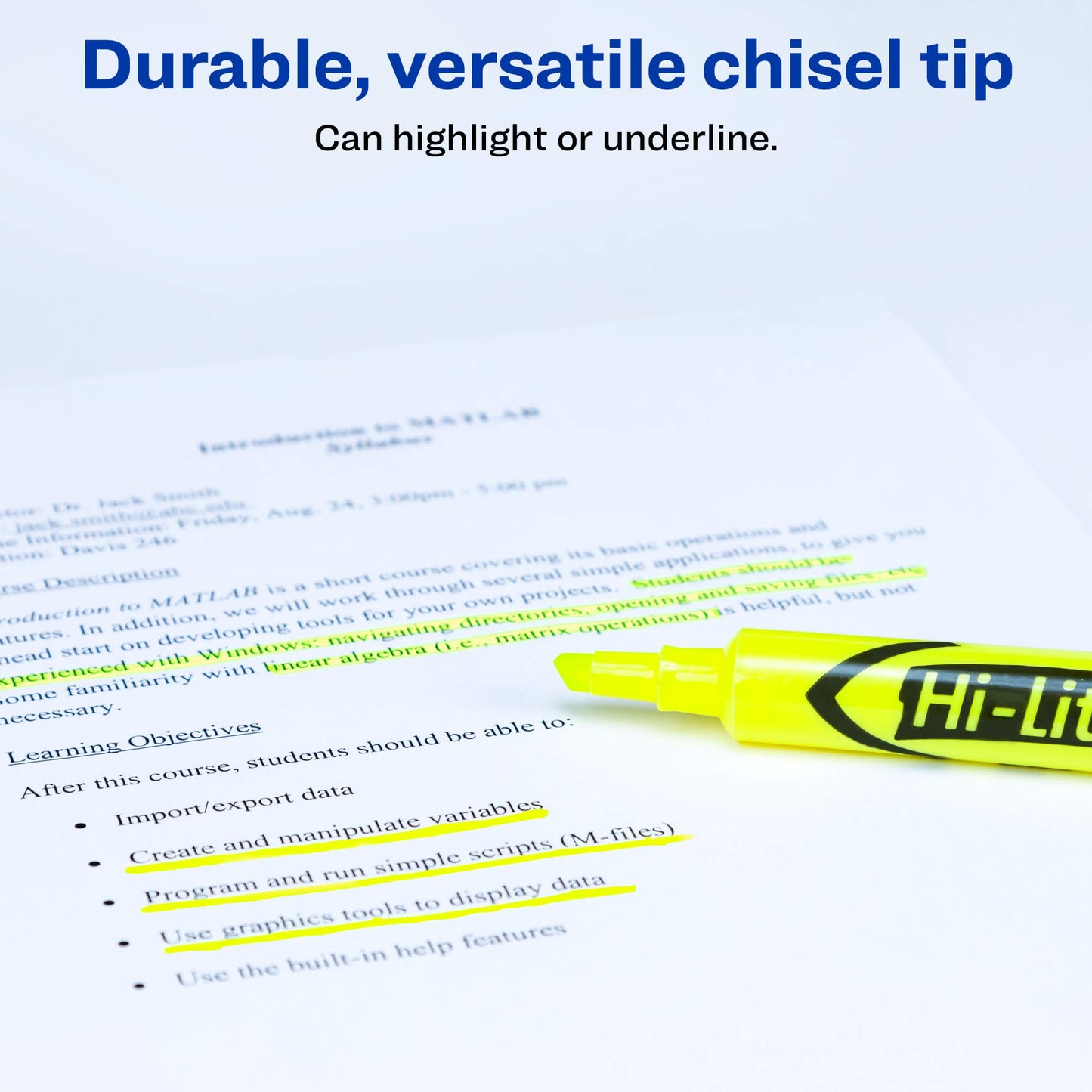 Avery Hi-Liter Desk-Style Highlighters, Smear Safe Ink, Chisel Tip, Value Pack 36 Fluorescent Yellow Highlighters (98208)