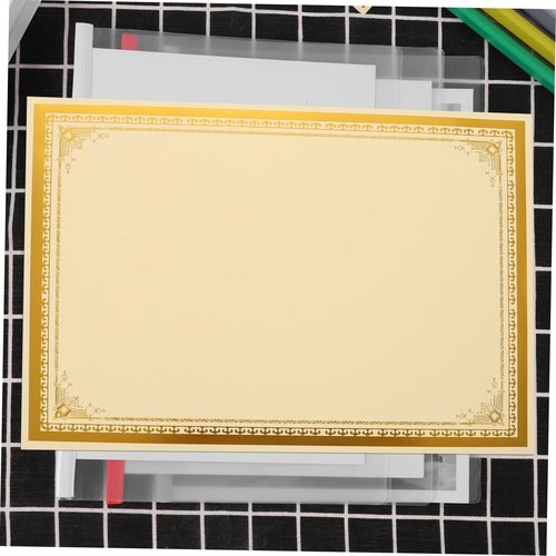 Parliky 30Pcs Blank Certificate Paper for Awards and Diplomas Gold Foil Compatible with Inkjet Printers for Graduation and Recognition Ceremonies