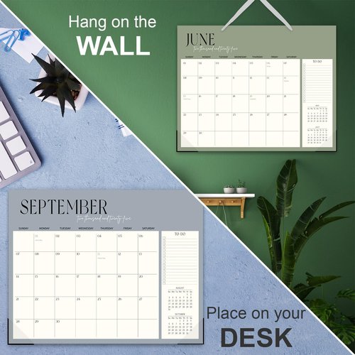 Guasslee Desk Calendar 2025-2026, 19-Month School Year Desk/Wall Calendar, 2025 Jun-2026 Dec, 2025 14" X 11" Monthly Planner With Thick Paper For Office Home School Organizing