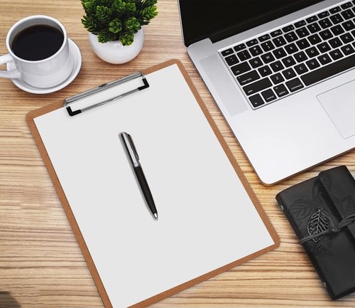 Clipboards, HERKKA 42 Pack Hardboard Office Clipboards Low Profile Clip Standard A4 Letter Size, ECO Friendly