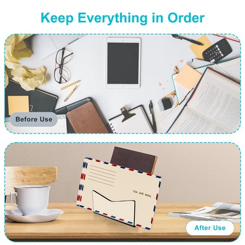 Boloyo Acrylic Dual Use Mail Holder, Clear Countertop Wall-mount Mail Organizer Sorter Letter Holder for Home Office School, Envelope Bill Filling Paper Document