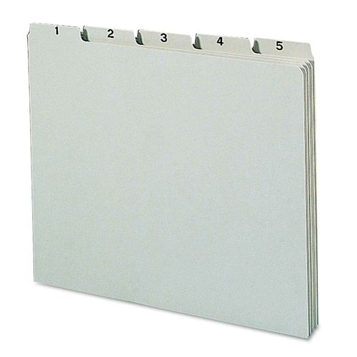 Smead Pressboard Guides, 1/5-Cut Tab, Daily (1-31), Letter Size, Gray/Green, Set of 31 (50369)