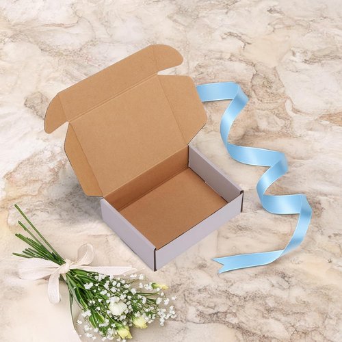 RLAVBL Small Shipping Boxes - Set of 40 White Corrugated Cardboard Mailer Boxes for Packing & Mailing