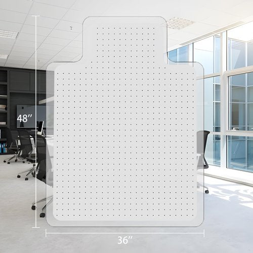 Desk Chair Mat for Carpet with Studs,36"x48"Desk Chair Mat Extended Lip for Carpeted Floor,Floor Mat for Carpet Office Chair, Rolling Computer Chair Mat Floor Protecter for Work, Gaming,Home