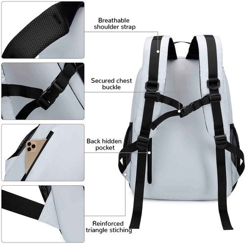 Lohol Casual Backpack for Teen Boys Girls, Stylish Daypack with Anti Theft Pocket for School, Work, or Travel (Light Green)