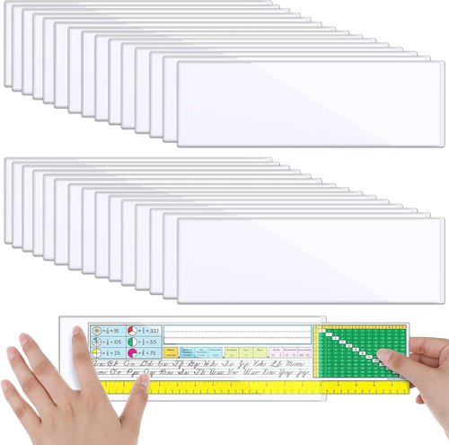Chinco Self-Adhesive Clear Pocket Labels - 30 Pcs for Organizing Storage Bins & Drawers | 3.55 x 10.8 Inches