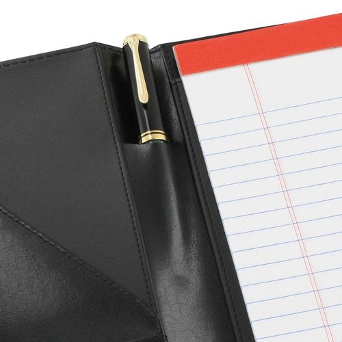 Royce Leather Shiny Leather Writing Portfolio, Writing Pad, Presentation Fold.