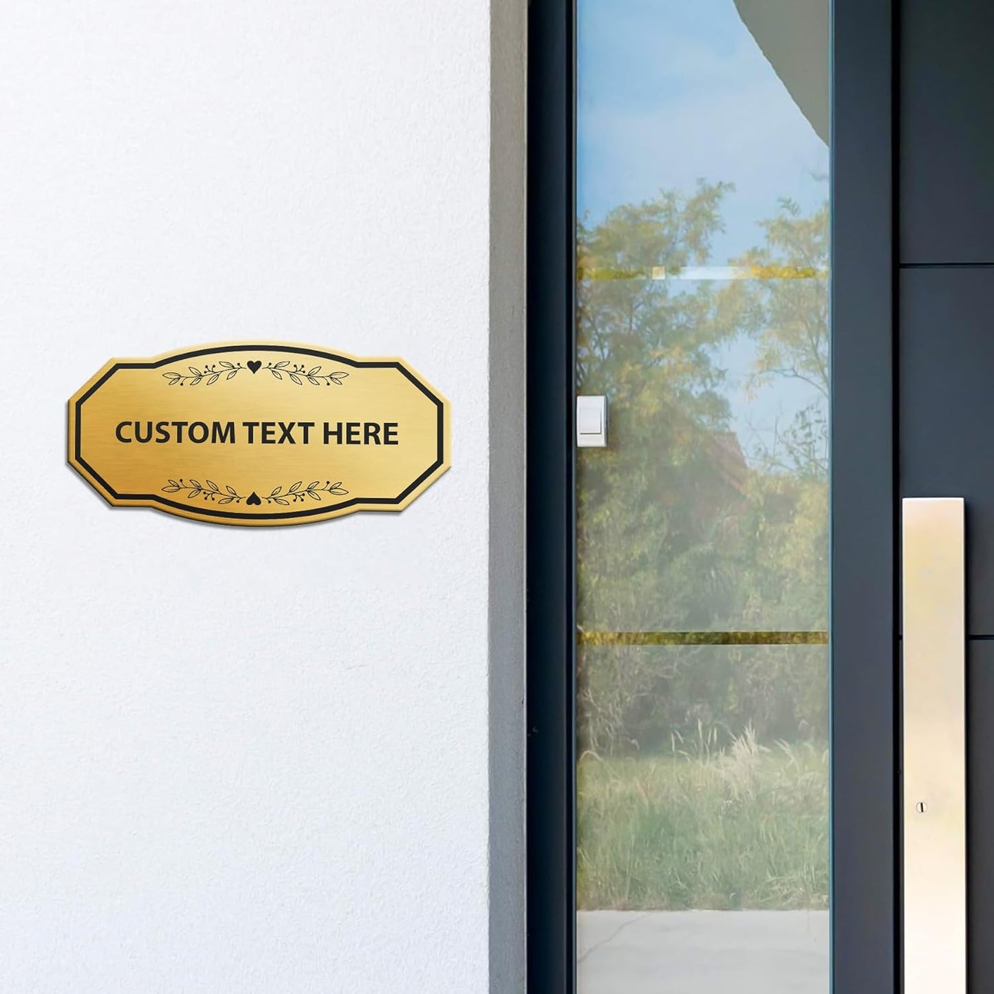 Skiennix Customizable Victorian Door Sign - Personalized Laser Engraved Acrylic Plaque | Perfect for Office