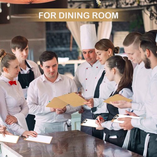 50 Pcs Mini Clipboard Bulk 6 x 9 Inch Small Clipboards Wood Hardboard Clip Board A5 Memo Sized Clipboards Wooden with Low Profile Clip for Home Office School Classroom Party Supplies, Brown