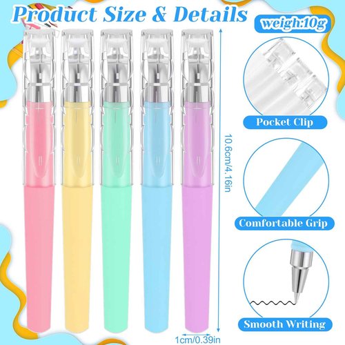Sayglossy 200 Pack Pocket Mini Pen Bulk 0.5mm Gel Pen Fine Point 4.16 Inch Pocket-sized, Quick-dry Smooth Writing for Journaling, Notebooks, Planner, Office Supplies(Macaron Color)