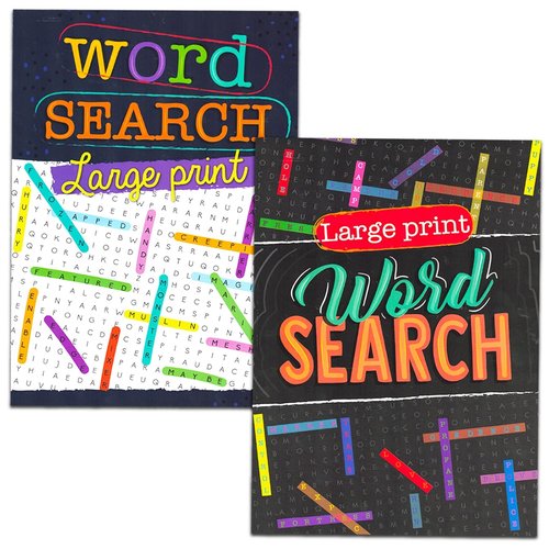 Large Print Word Search Books by [Brand Name] - Jumbo Set of 8 Puzzles with Pen & Magnifier