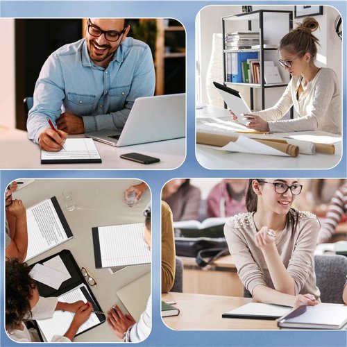PINJINGPRO 24 Pack White Note Pads 8.5x11, Wide Ruled Legal Pads 8.5 x 11 Writing Pad, Micro Perforated Notepad 8.5'' x 11'' Lined Paper Pads, Thickness Paper with Strong Cardboard, 30 Sheets per Pad