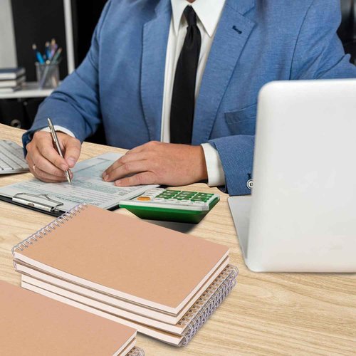 IHDYPPEW 20 Pack Brown Top Spiral Lined Notebook, A5 Top Spiral Notebooks, Versatile Medium Notebooks for Work, Study and Gifts, Office, School Supplies(80 Sheets -160 Pages)