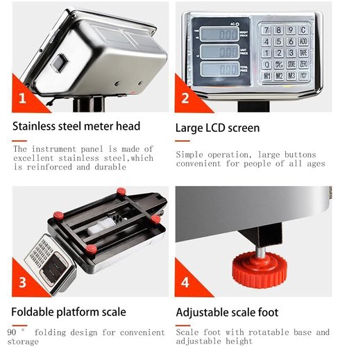 660lb Industrial Platform Scale - Digital Floor Weight Scale for Luggage & Shipping | Foldable Design
