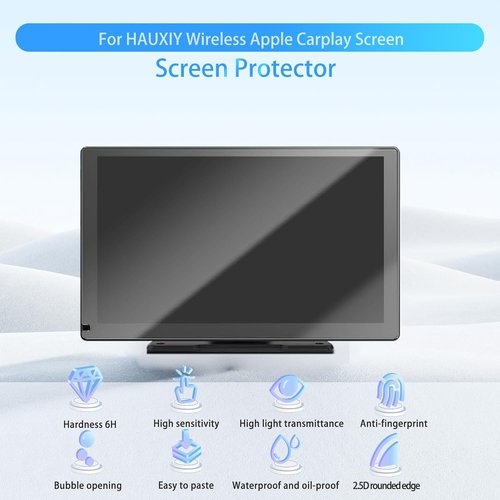 NOUKAJU Screen Protector for HAUXIY Q9S Carplay - HD Protective Film, 6H Hardness, Anti-Fingerprint, 9-Inch