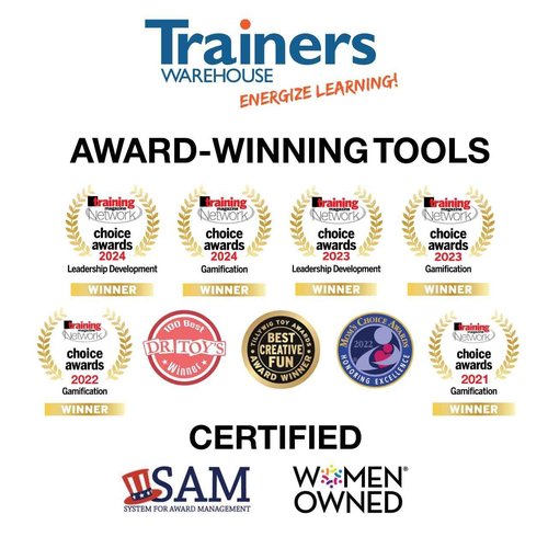 Trainers Warehouse Heavy Duty Premium Reusable Name Cards, White, Dry-Erase Tent, Space Saver, 8.75" x 3.5" (10)