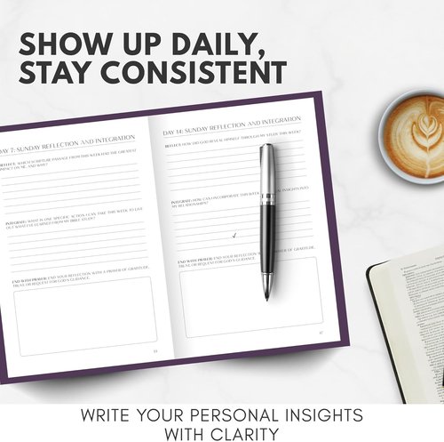 Bible Study Journal - 365-Day Guided Scripture Study & Prayer Tracker | A5 Hardcover, Elegant Design for Spiritual Growth
