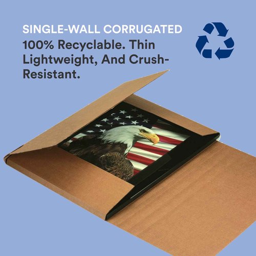 BOX USA Moving Boxes 11.125"L x 8.625"W x 1"H Medium 50-Pack | Corrugated Cardboard Box for Packing, Moving and Storage