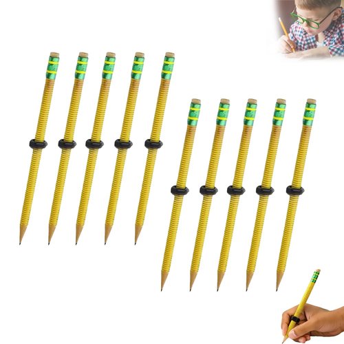 Ikokei Threaded Pencil, ADHD Fidget Pencil, Threaded Focus Fidget Pencils for Kids and Adults with Sliding Nut (10Pcs)
