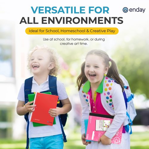 Enday Middle School Supplies Kit - 6th, 7th, and 8th Grade Back to School Supplies - 55 Piece, Premium Quality Kids School Supplies for Girls & Boys, Grades 6-8 Middle School Supplies for Kids