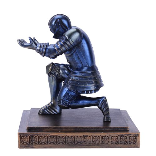 CYXStar Resin Soldier Executive Pen Holder Desk Organizer Cool Pen Stand Home Decor Resin Pencil Holder with a Pen for Men as Gift (Blue)
