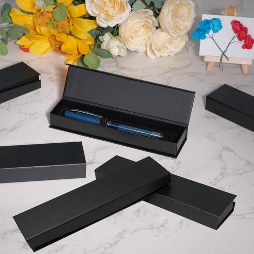 Olutacot 84 Pcs Pen Gift Boxes Empty Black Ballpoint Pen Gift Box with Cushion Pen Jewelry Display Box Empty Present Collection Cases for Birthday Souvenir Business Gifting Office Supplies