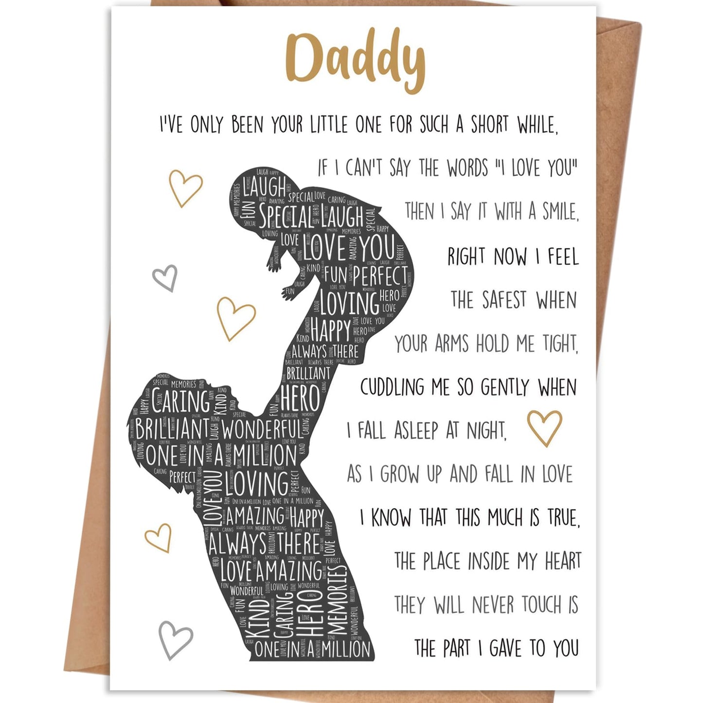 gerdiny First Fathers Day Card Gifts for New Dad, 1st Fathers Day Card, Happy 1st Father's Day Cards Gift from Baby Boy Girl, Father's Day Card Gift for First Time Dad To Be, New Dad Gifts for Men