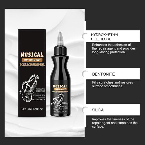 TBTFW Musical Instrument Scratch Remover Polish - Guitar & Instrument Care Solution Restores Shine, Eliminates Surface Scratches for Premium Finish(3.38 oz)