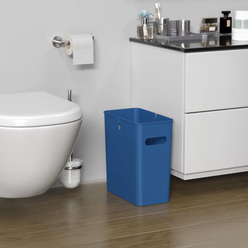 iTouchless SlimGiant 4.2 Gallon Plastic Trash Can, 2-Pack, Blue