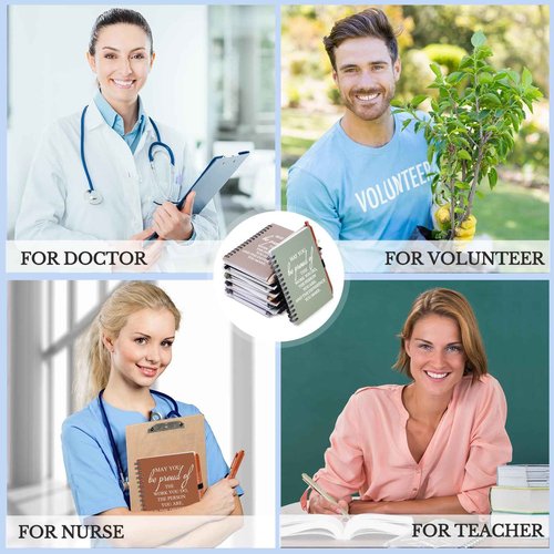 Honoson 30 Sets/60 Pcs Medical Assistant Employee Appreciation Gifts May You Be Proud The Work Notebook with Ballpoint Pen Inspirational Journals Bulk Thank You Gifts for Team Coworker (Vivid Color)