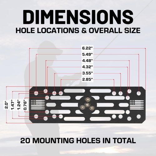 Bulletpoint Mounting Solutions Universal Fish Finder Mount with 20mm Ball Metal Marine Electronic Mounting Plate
