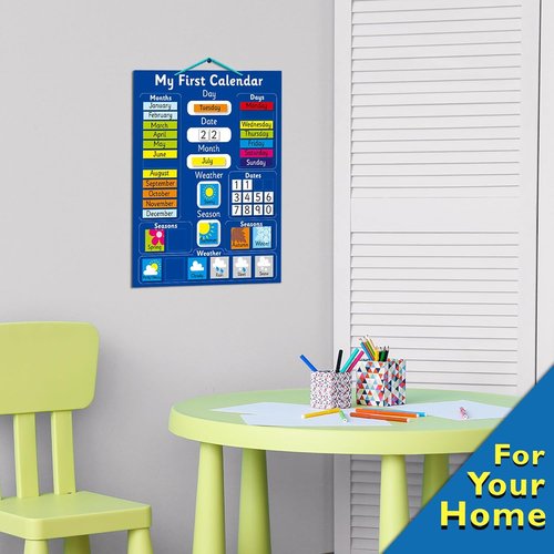 Fridge Magic Interactive Children's Magnetic Learning Calendar - Fun Educational Tool for Time & Seasons - 40x32 cm