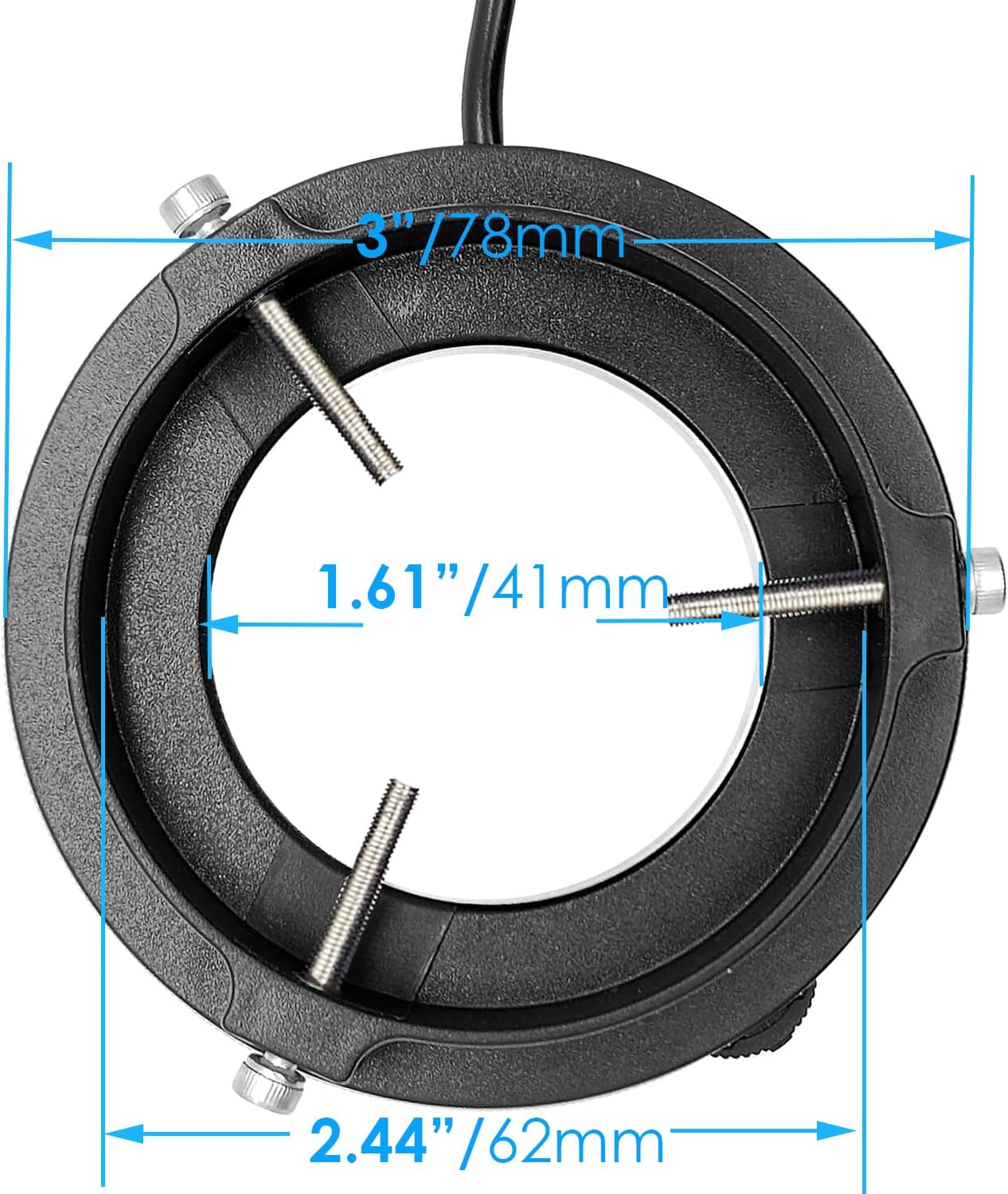 Skiennix LED Ring Light - Adjustable USB Illuminator for Monocular, Binocular & Trinocular Microscopes | 96 LEDs