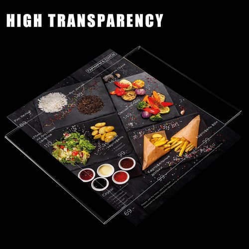xydstay 6pack Acrylic Wall Sign Holder with Tape,8.5 X 11 Wall Mount Clear Plastic Sign Holder, Memo Document Menu Holder for Restaurant, Office, School, Store and Home Use,No Drilling