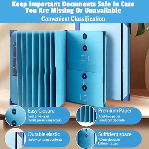 Important Document Organizer,Folio Document Organizer,Bound Expanding File for Important Papers/Passports/Birth Certificates(Pink)