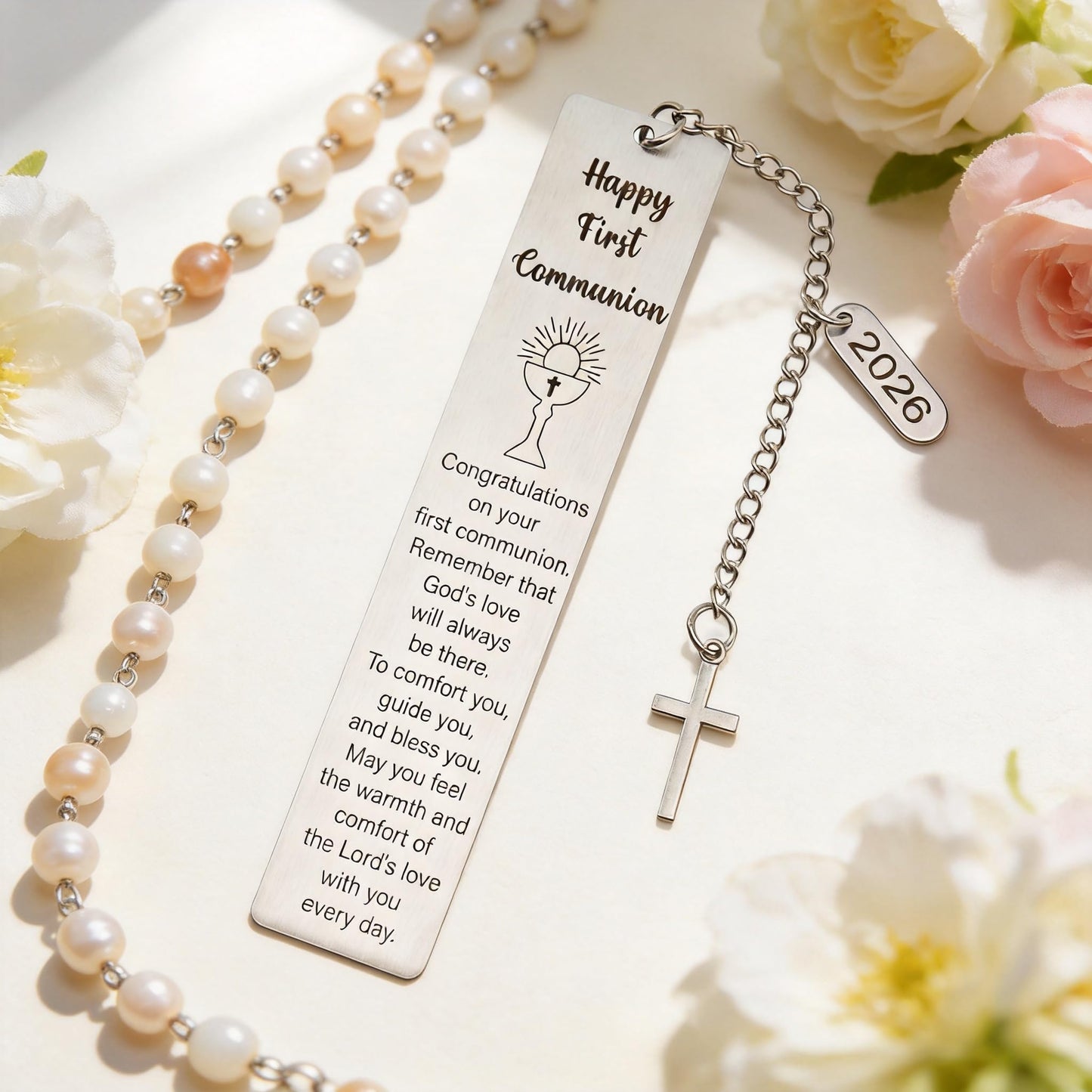 2026 First Communion Gifts for Boys Girls, Best 1st Holy Communion Bookmark for Teen, Catholic Confirmation Gifts for Kids, First Communion Favor, Religious Gift for Him Her Easter