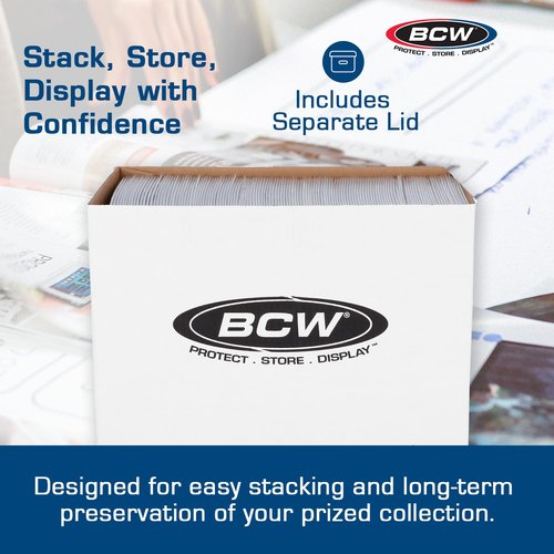 BCW Magazine/Document Storage Box 10-Pack | Durable Cardboard Filing Box